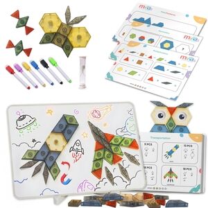 250 Magnetic Blocks & Magnetic Whiteboard